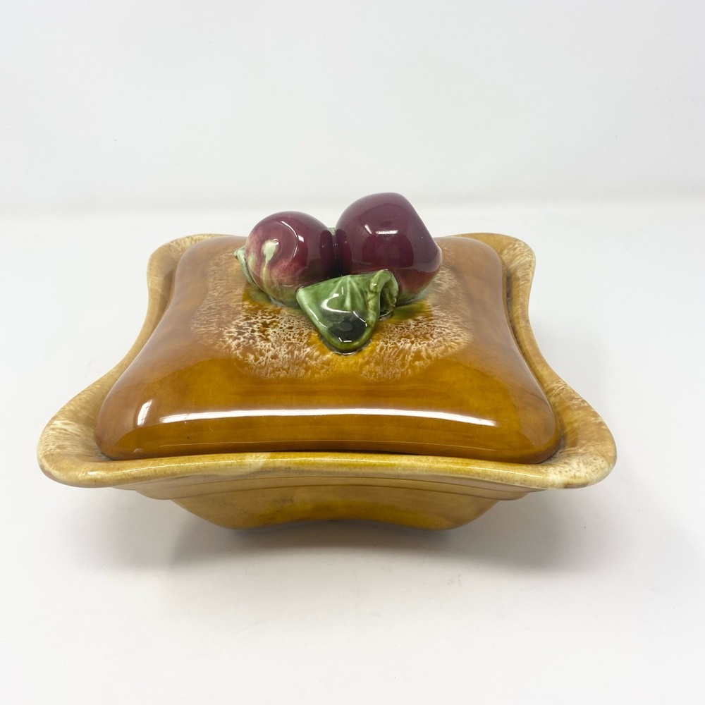 Vintage Wade of California Pottery Apple Covered Dish with Lid